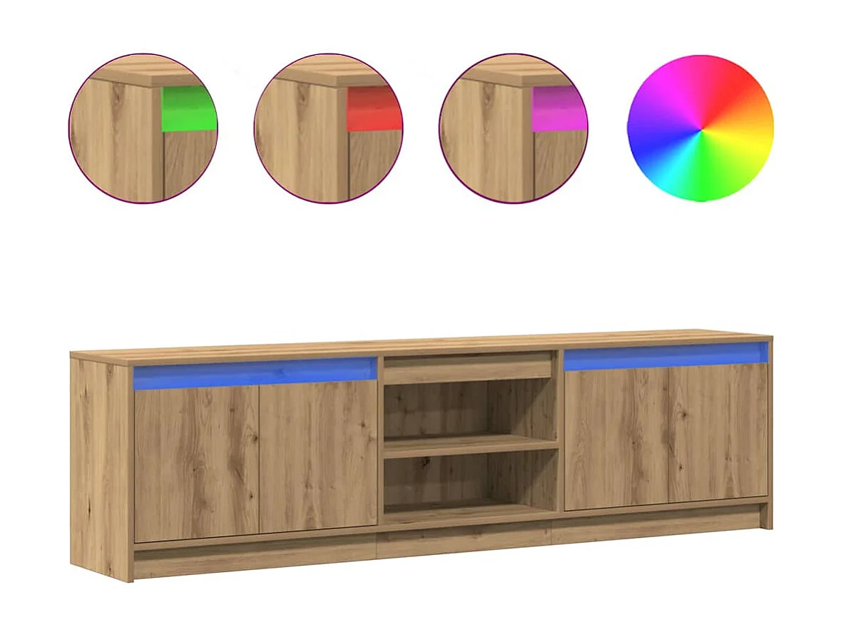 Gabinete para TV Castanho 182 x 34 x 50 cm Madeira processada