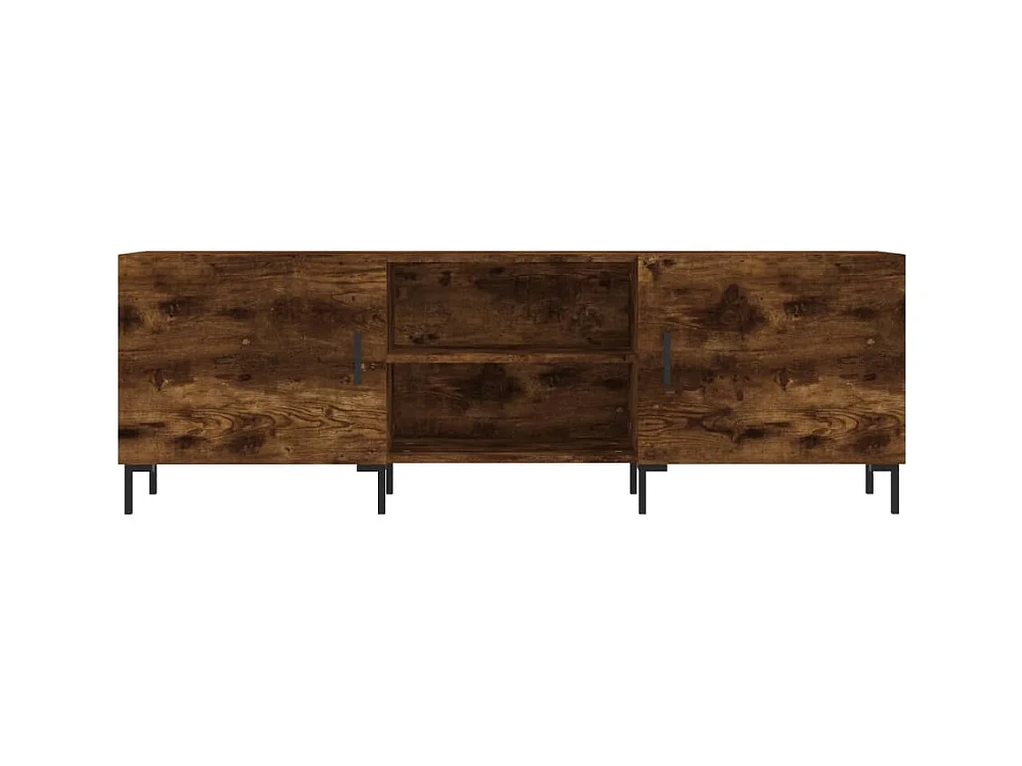 Mueble de TV madera de ingeniería roble ahumado 150x30x50 cm
