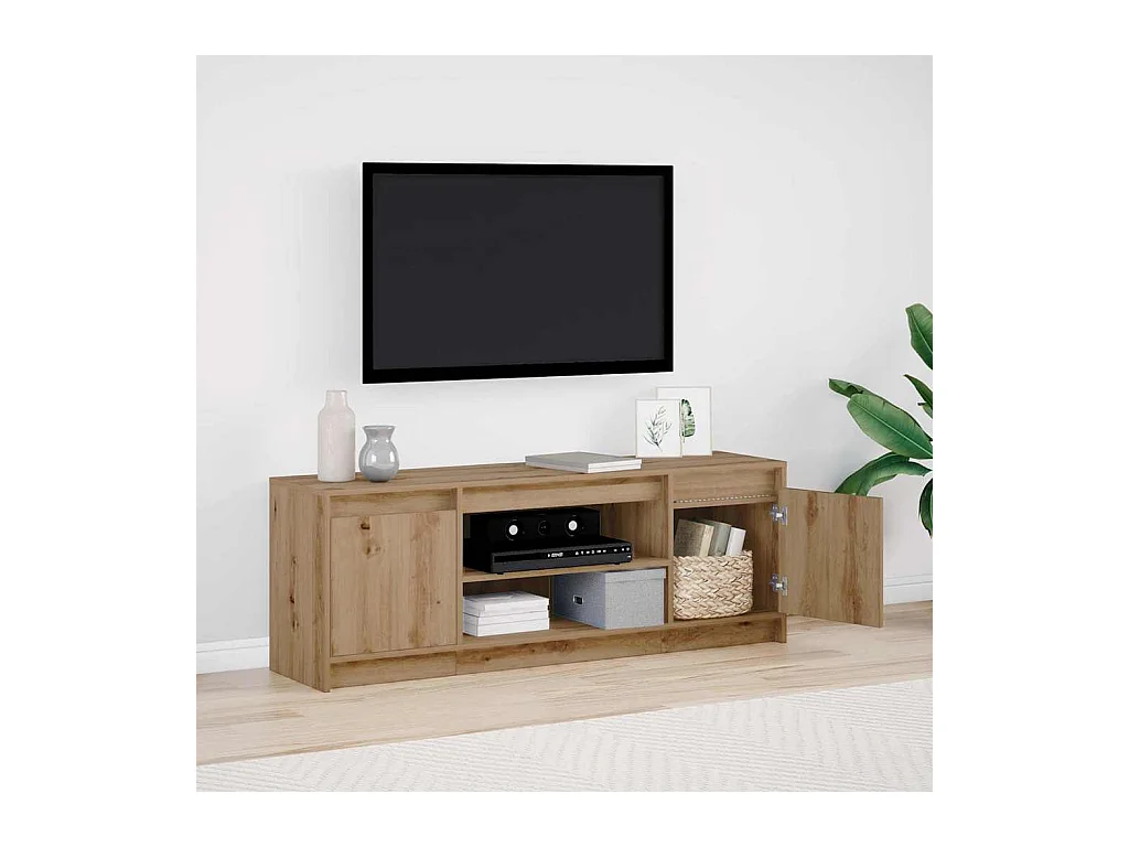 Meuble TV Marron 139,5 x 34 x 50 cm Bois d'ingénierie