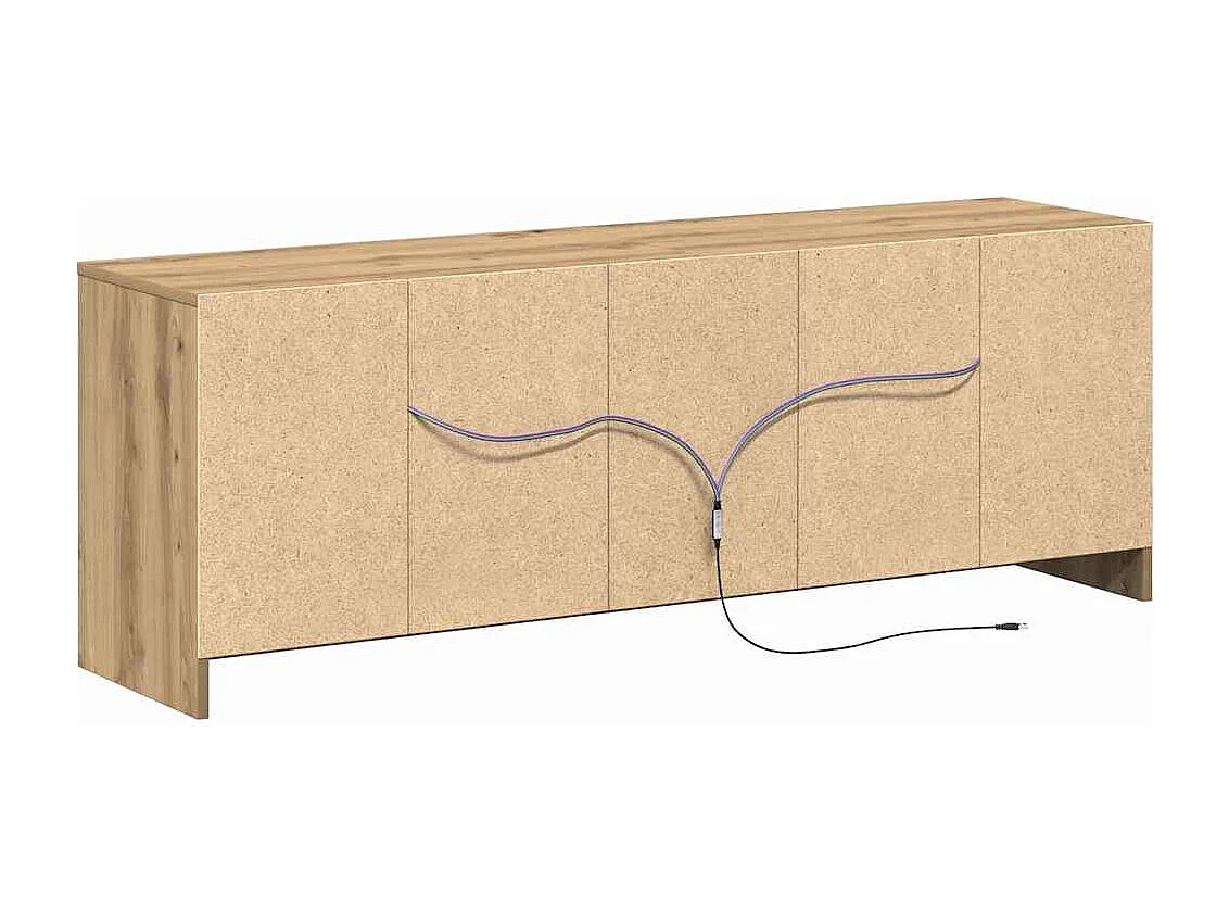 Meuble TV Marron 139,5 x 34 x 50 cm Bois d'ingénierie