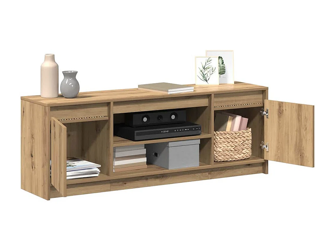 Meuble TV Marron 139,5 x 34 x 50 cm Bois d'ingénierie