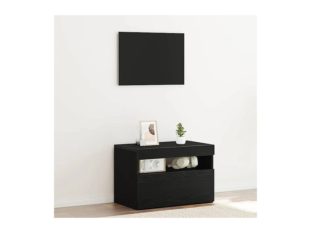Gabinete para TV Preto 60 x 35 x 40 cm Madeira processada