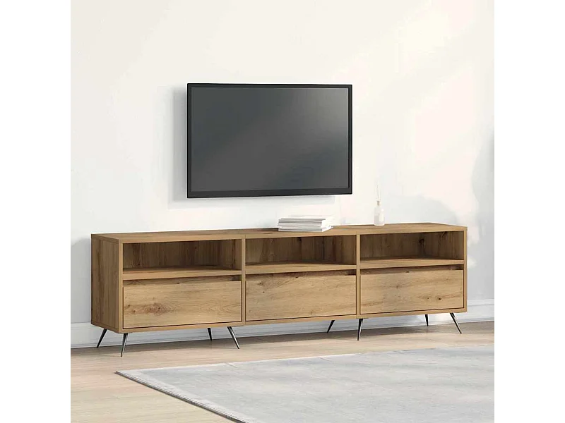 Meuble TV chêne artisanal 150 x 30 x 44.5 cm Bois d'ingénierie