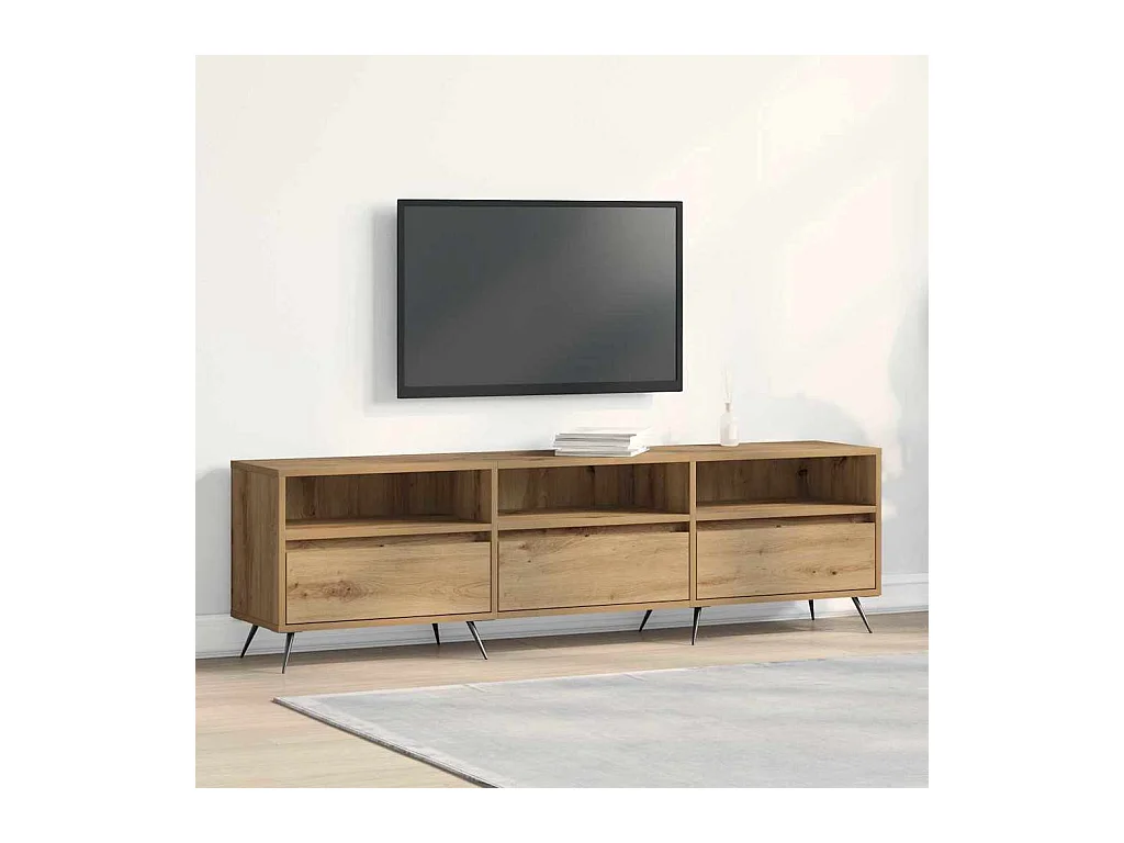 Meuble TV chêne artisanal 150 x 30 x 44.5 cm Bois d'ingénierie