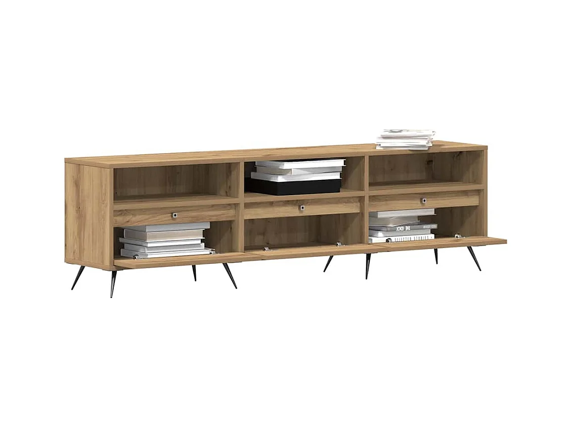 Meuble TV chêne artisanal 150 x 30 x 44.5 cm Bois d'ingénierie