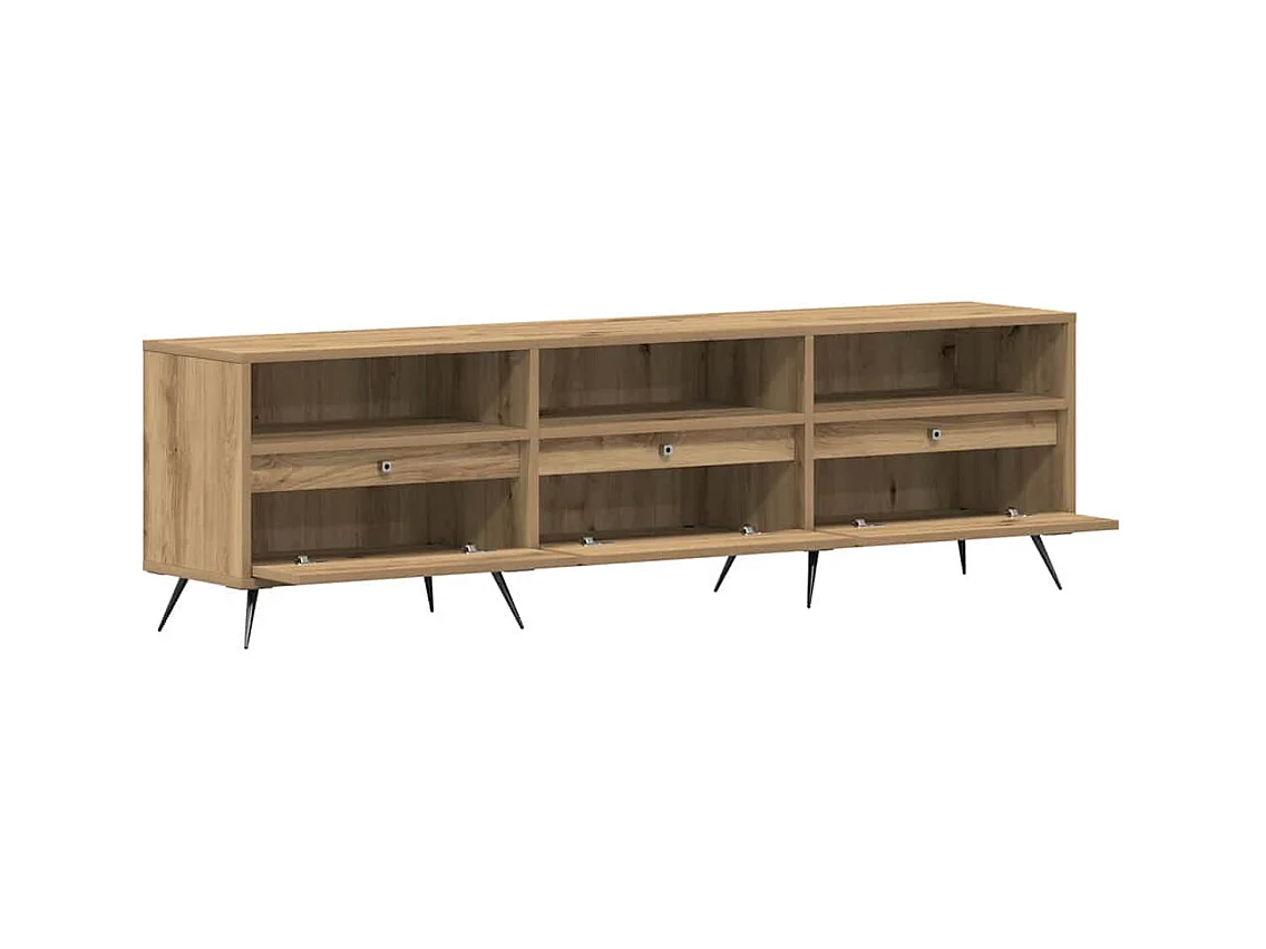 Meuble TV chêne artisanal 150 x 30 x 44.5 cm Bois d'ingénierie