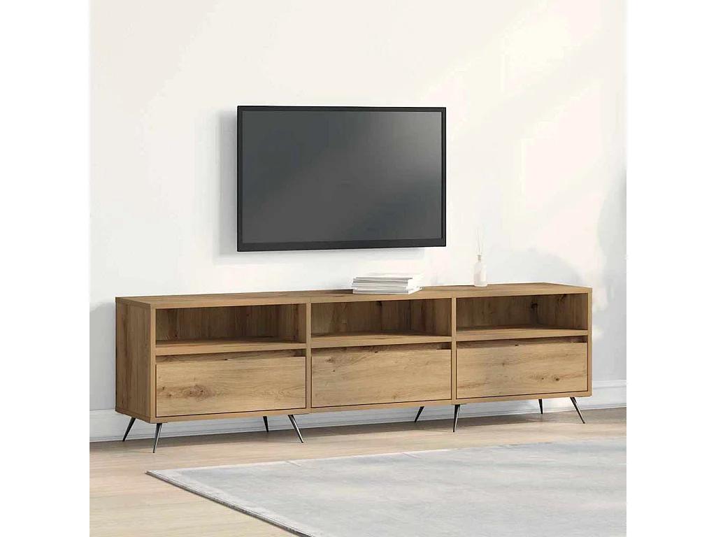 Meuble TV chêne artisanal 150 x 30 x 44.5 cm Bois d'ingénierie