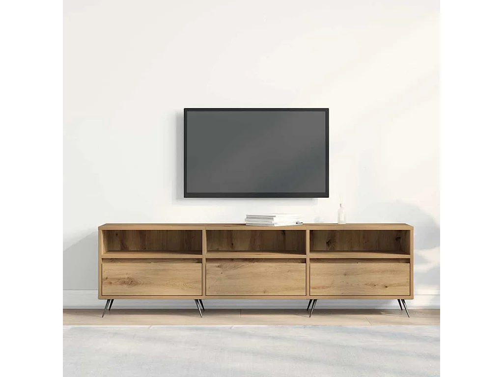 Meuble TV chêne artisanal 150 x 30 x 44.5 cm Bois d'ingénierie