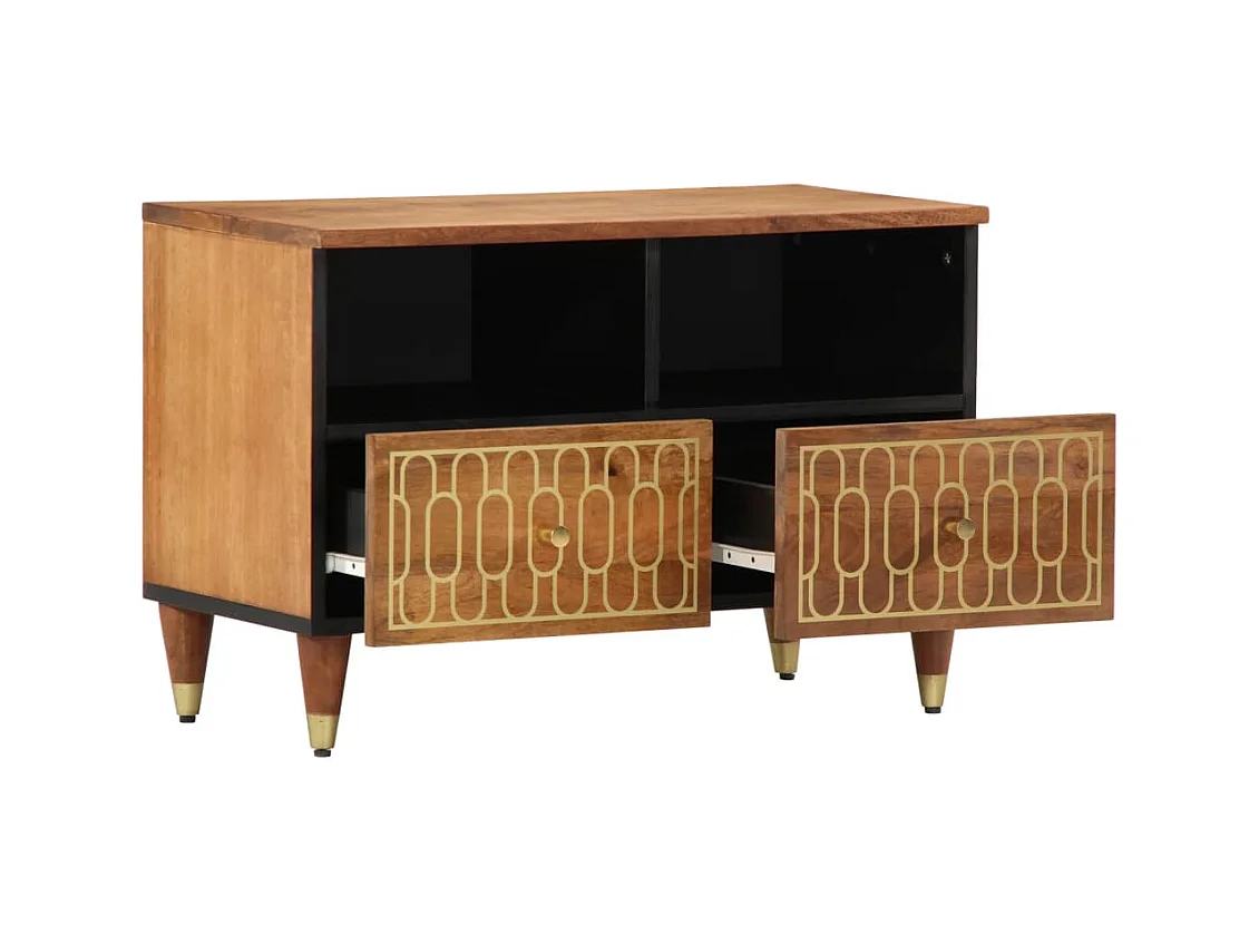 Meuble TV 70x33x46 cm Bois massif de manguier