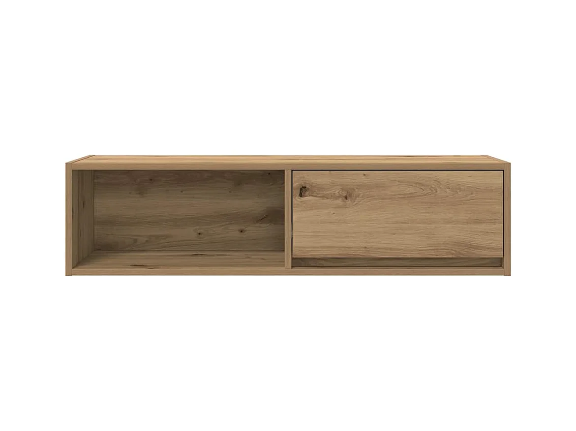 Meubles TV 2 pièces chêne artisanal 100x31x25,5 cm bois ingénierie