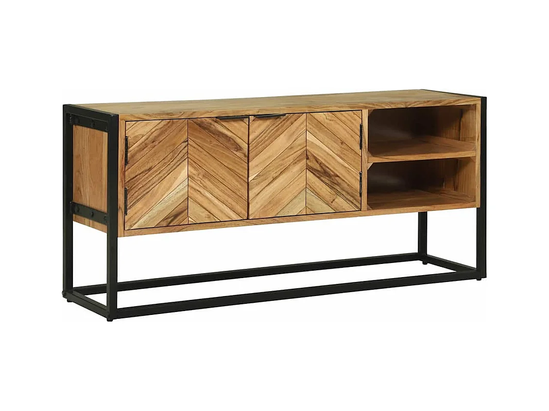 Meuble TV Marron 110 x 30 x 50 cm Bois d'acacia massif