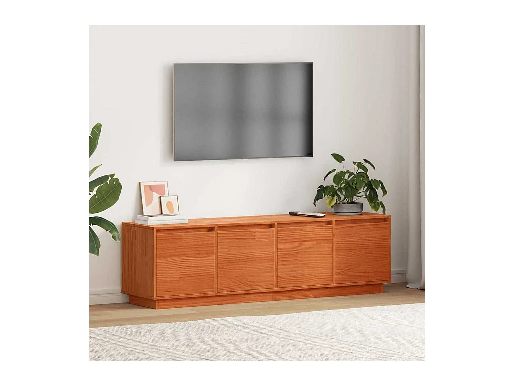 Meuble TV Marron 156 x 37 x 45 cm Bois de pin massif