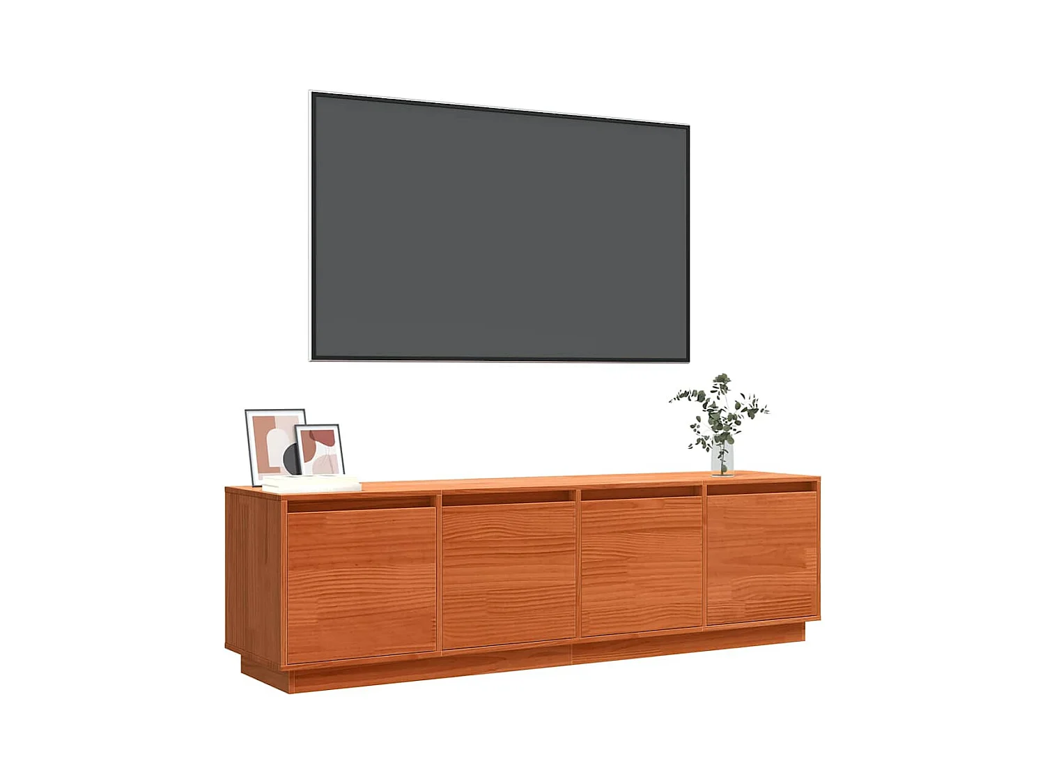Meuble TV Marron 156 x 37 x 45 cm Bois de pin massif