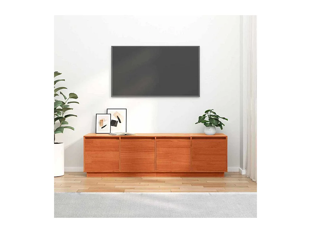 Meuble TV Marron 156 x 37 x 45 cm Bois de pin massif