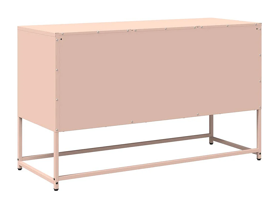 Meuble TV rose 100,5x39x60,5 cm acier