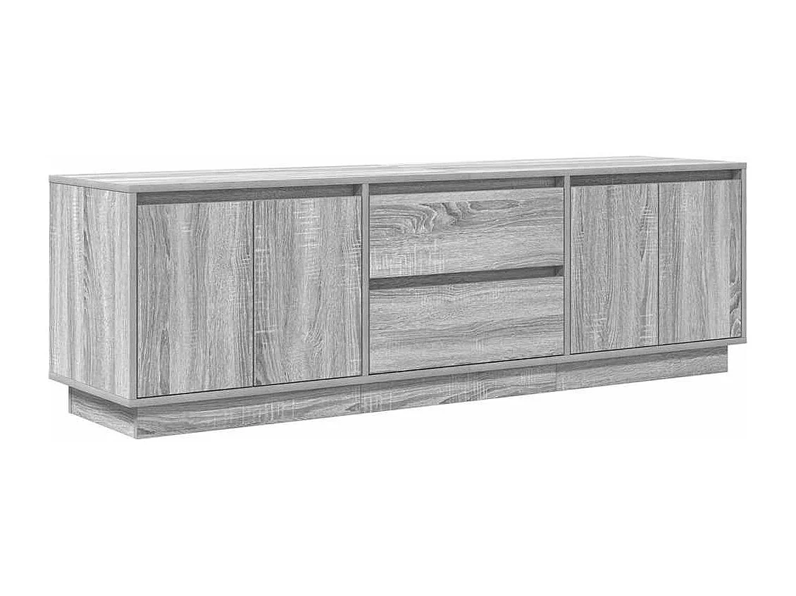 Meuble TV avec lumières LED sonoma gris 160,5x41x50 cm