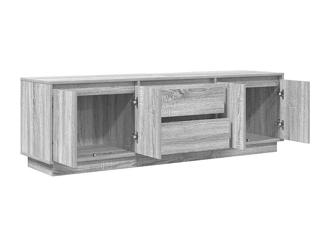 Meuble TV avec lumières LED sonoma gris 160,5x41x50 cm