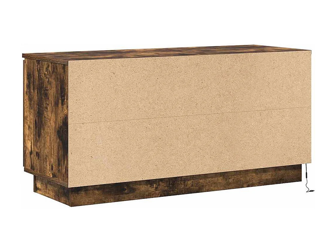 Mueble de TV con LED Roble ahumado 100 x 38 x 49 cm