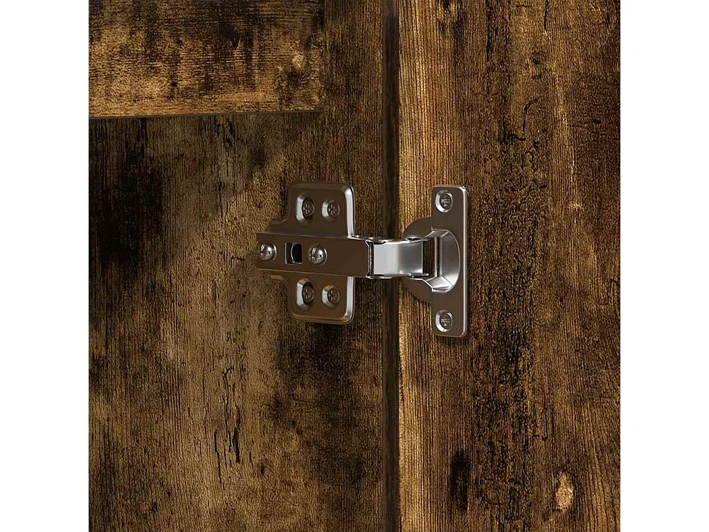 Mueble de TV con LED Roble ahumado 100 x 38 x 49 cm