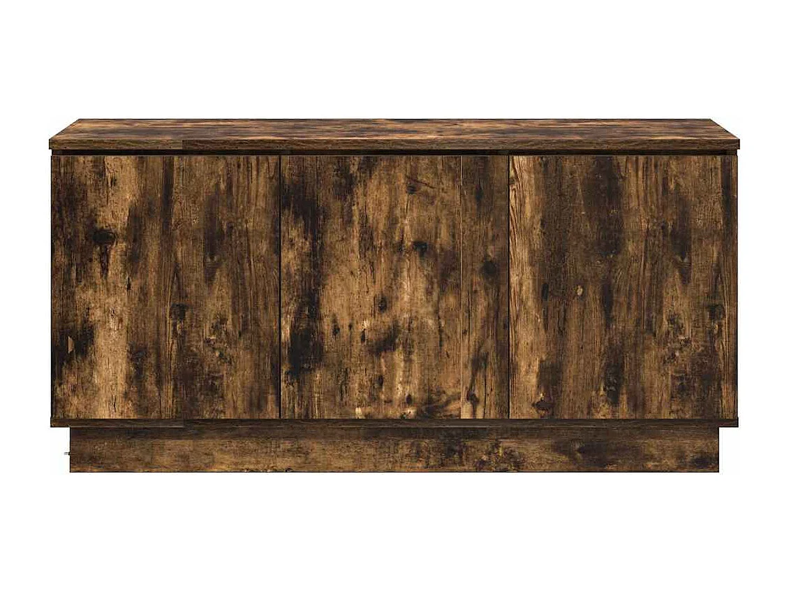 Meuble TV avec LED Chêne fumé 100 x 38 x 49 cm