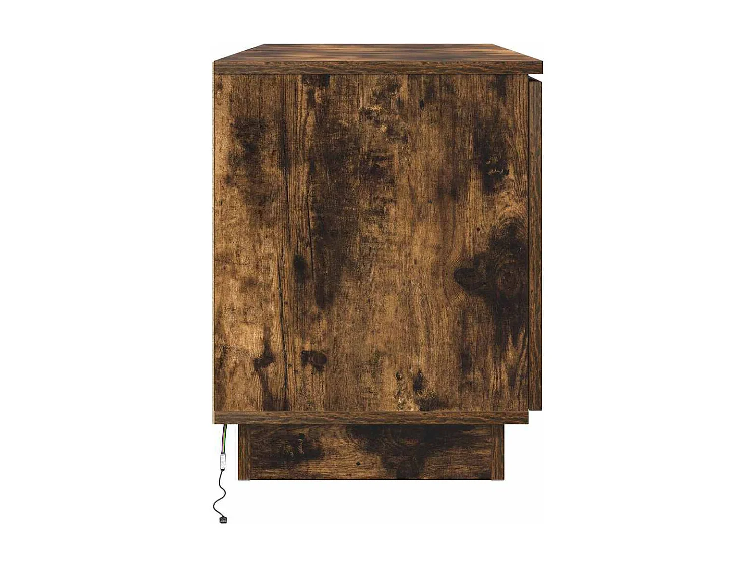 Meuble TV avec LED Chêne fumé 100 x 38 x 49 cm