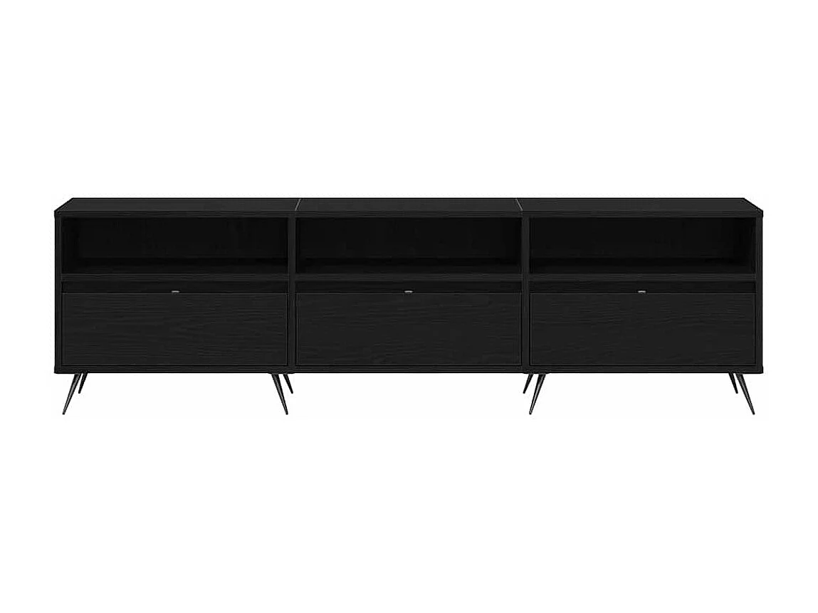 Meuble TV Chêne noir 150 x 30 x 44.5 cm Bois d'ingénierie