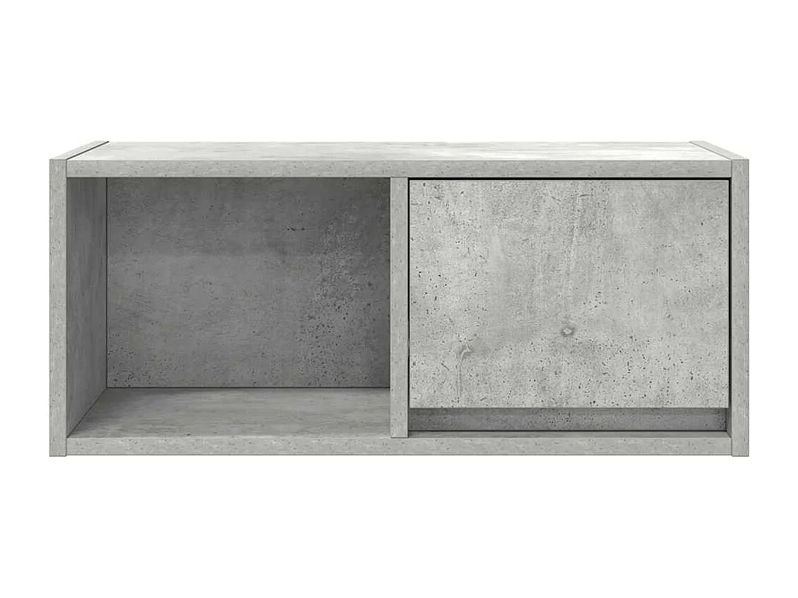 Meuble TV gris béton 60x31x25,5 cm bois d'ingénierie