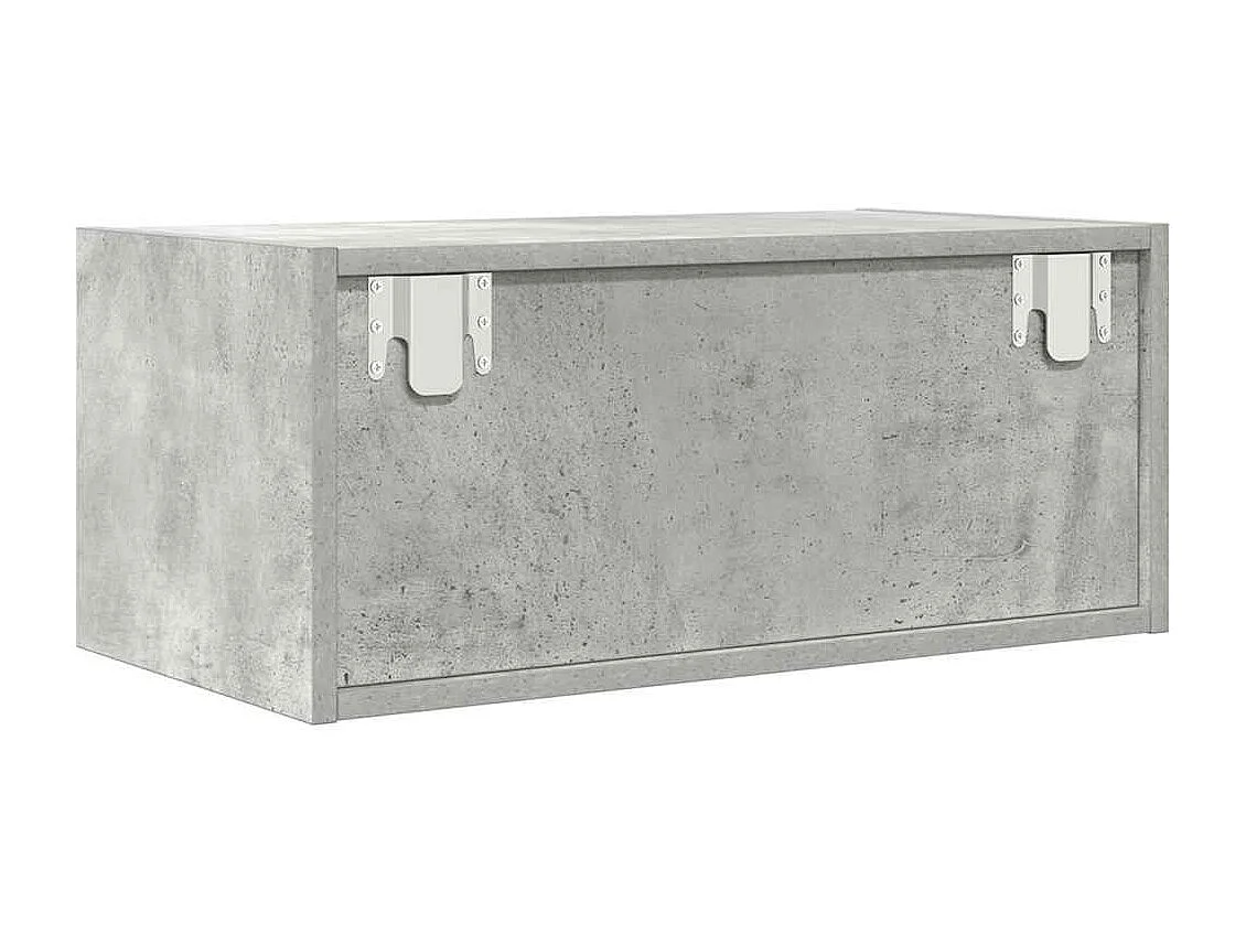 Meuble TV gris béton 60x31x25,5 cm bois d'ingénierie