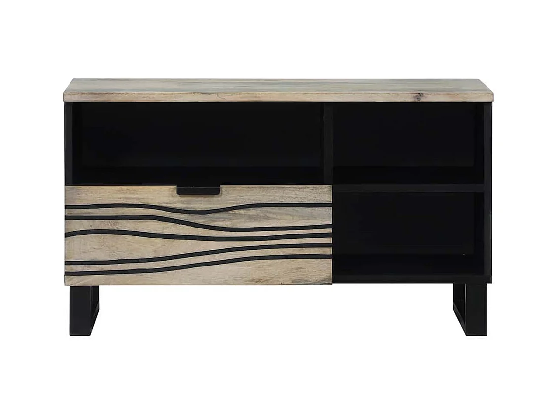 Meubles et étagères de rangement pour médias Blanc et Noir