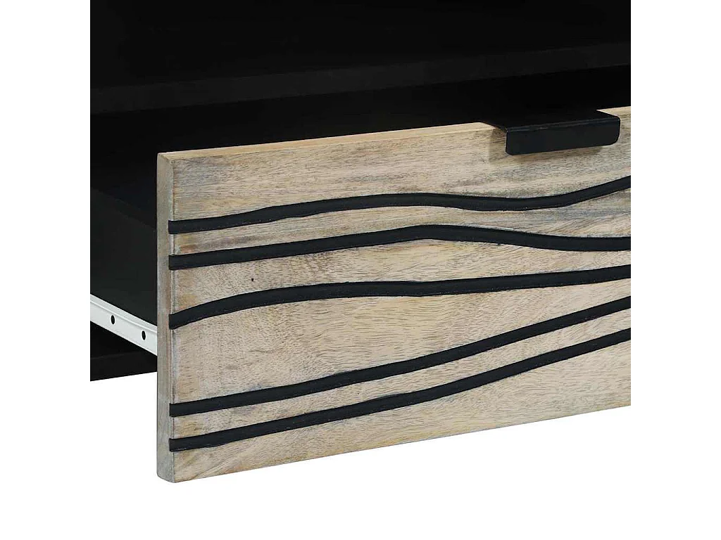 Meubles et étagères de rangement pour médias Blanc et Noir