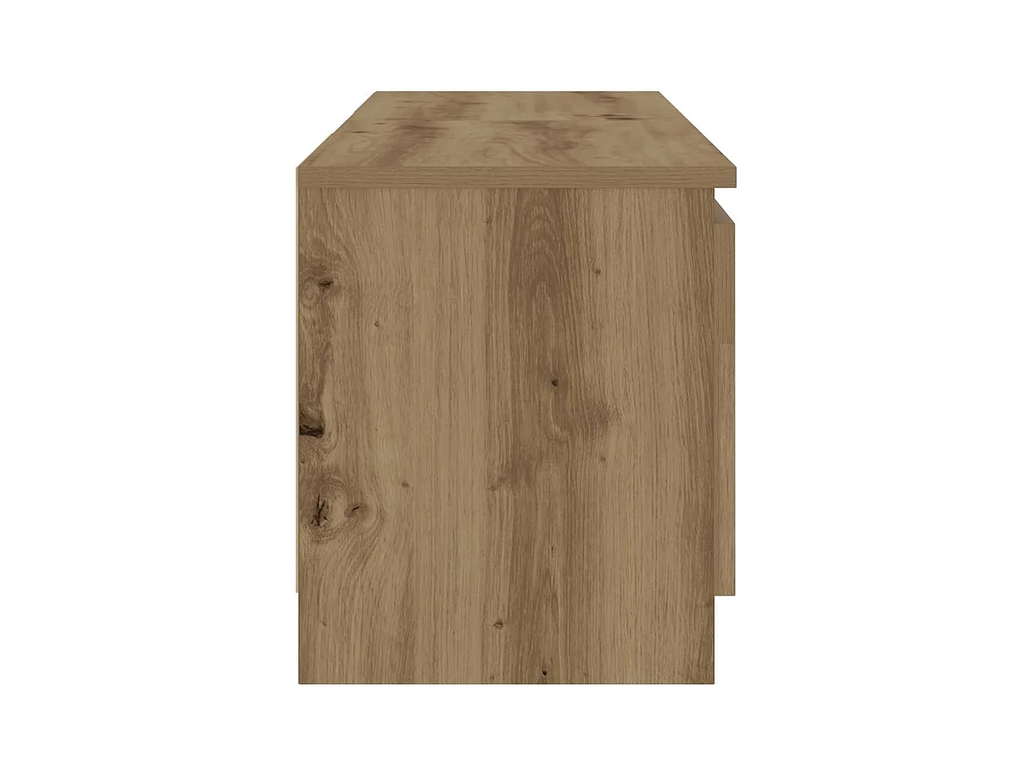 Meuble TV avec lumières LED chêne artisanal bois d'ingénierie