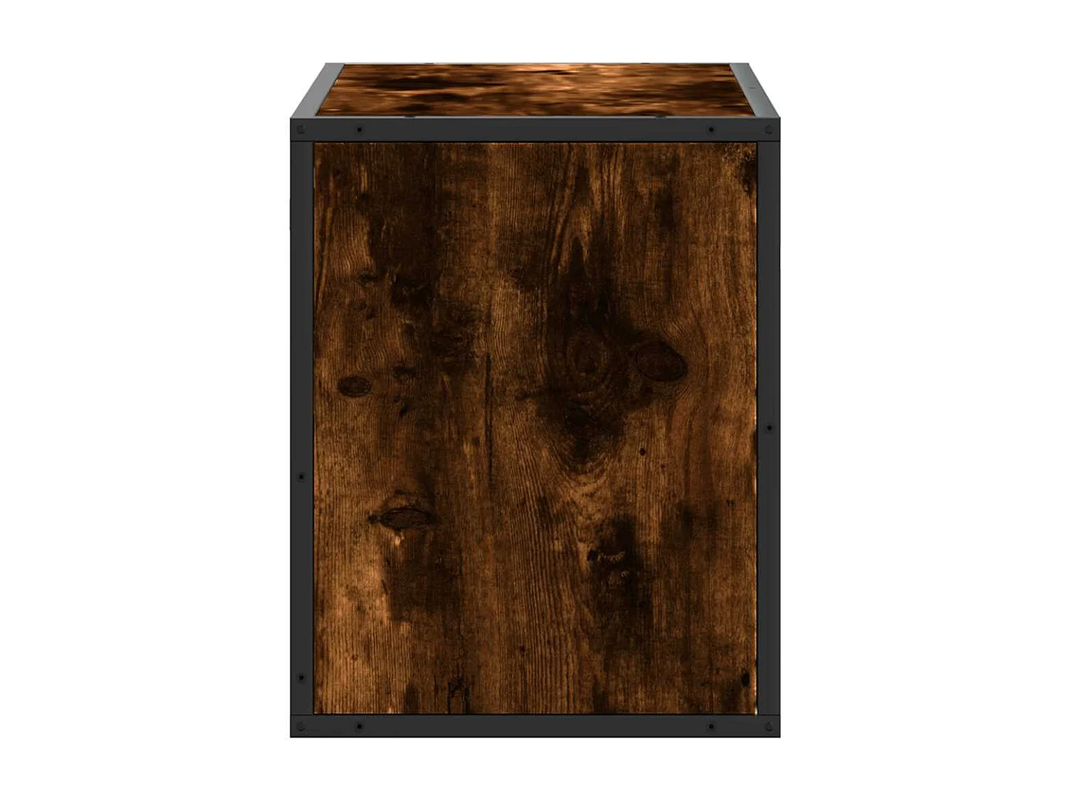 Meuble TV chêne fumé 60x31x39,5 cm bois d'ingénierie et métal