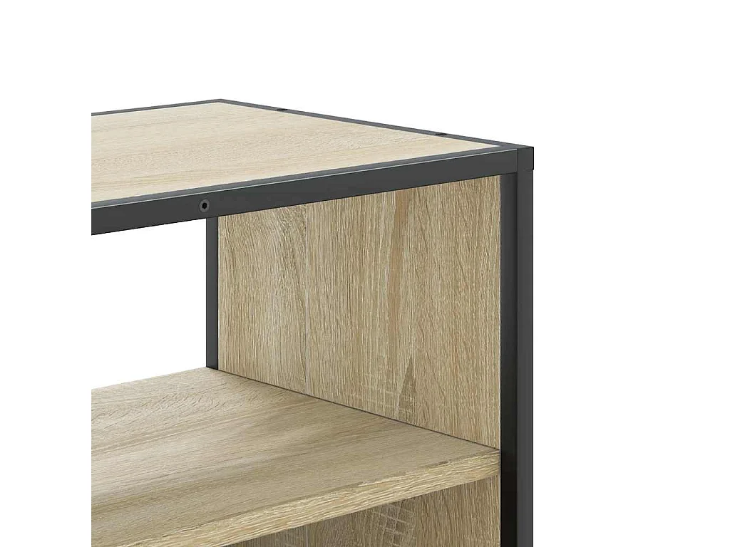 Meuble TV chêne sonoma 60x31x39,5 cm bois d'ingénierie et métal