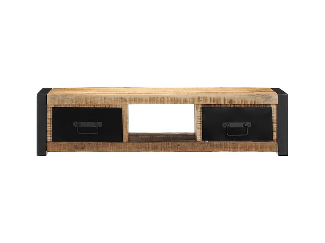 Tv-meubel 100x30x25 cm massief ruw mangohout