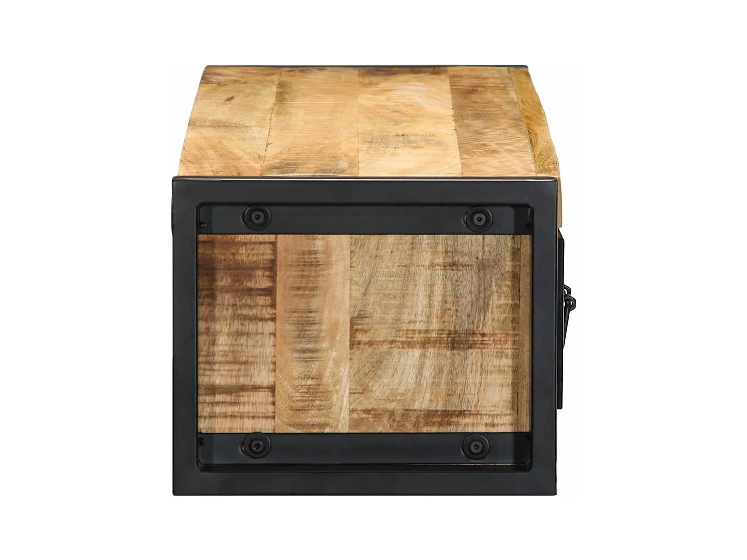 Tv-meubel 100x30x25 cm massief ruw mangohout