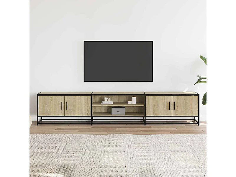 Móvel de TV 210x35x41 cm derivados de madeira carvalho sonoma