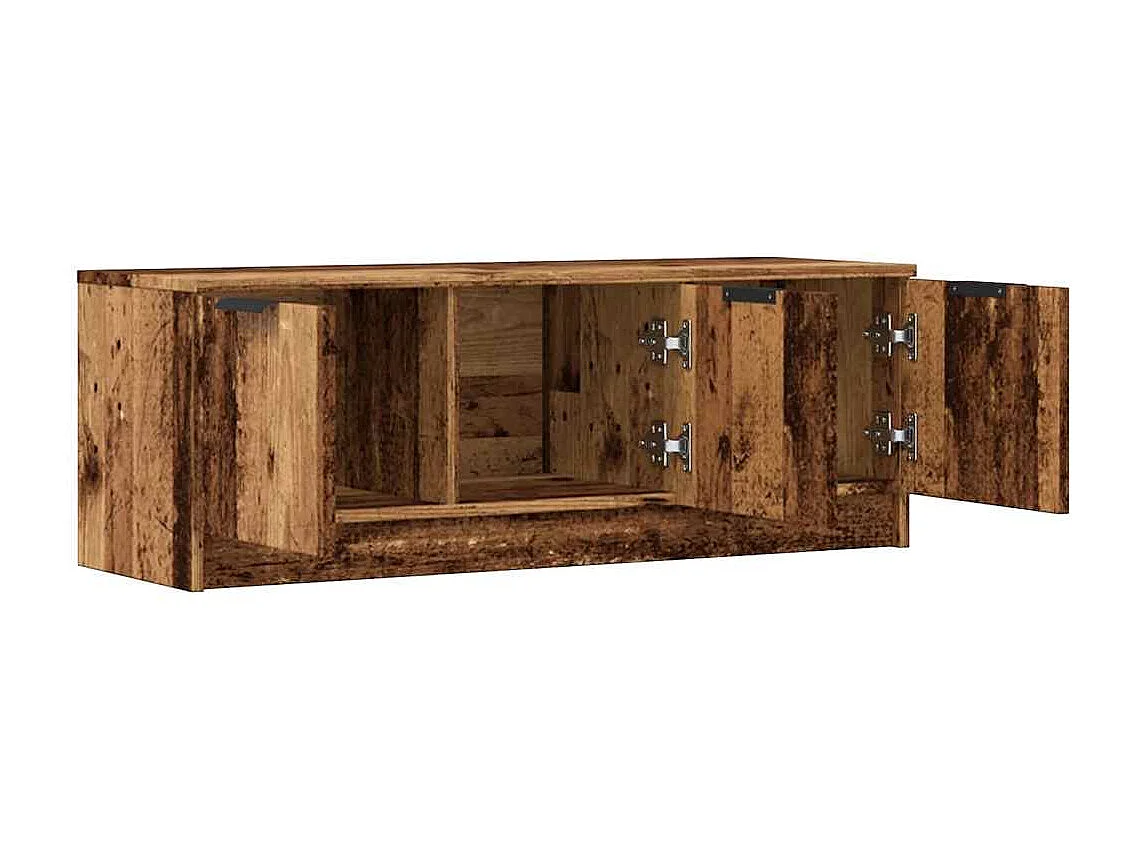 Meuble TV vieux bois 102x35x36,5 cm bois d'ingénierie