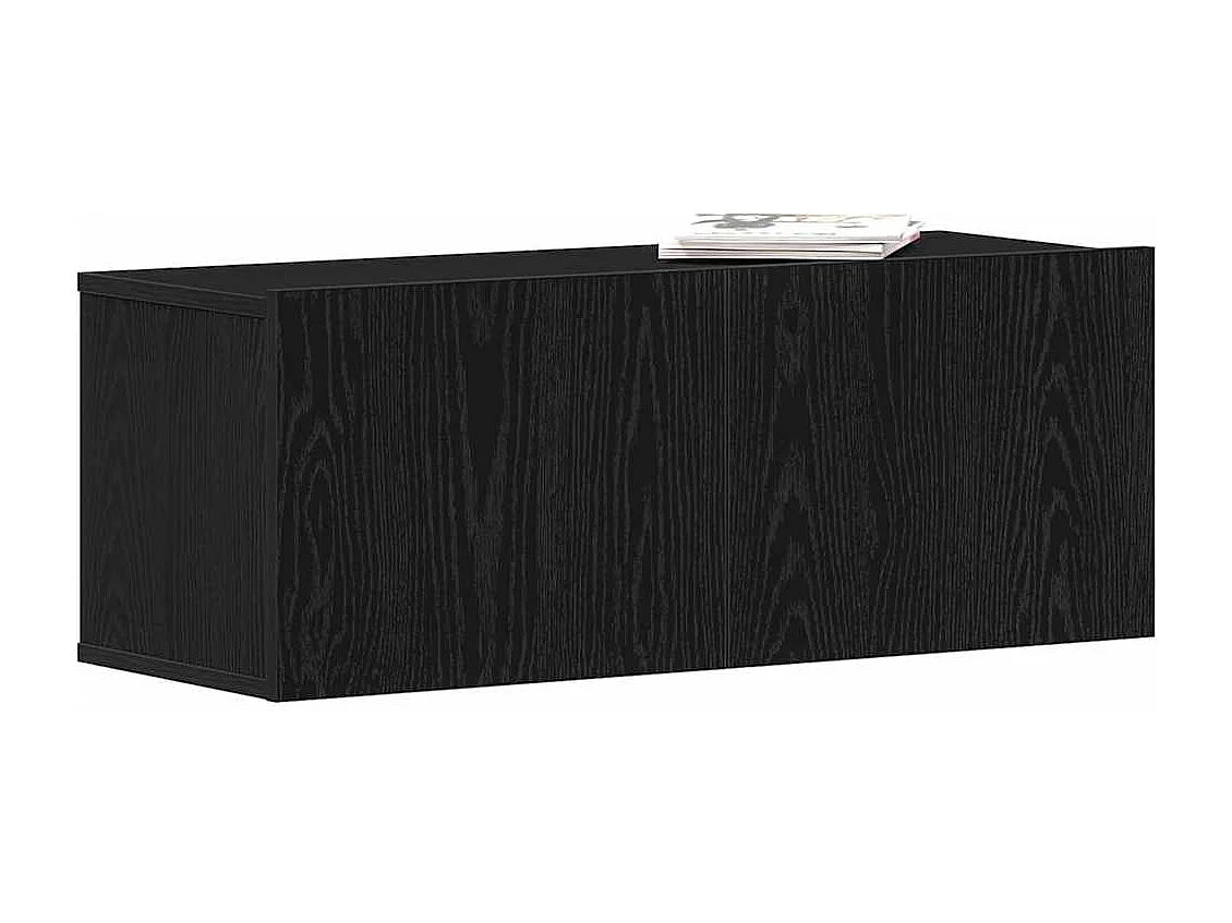 Meubles TV Chêne noir 80 x 30 x 30 cm Bois d'ingénierie