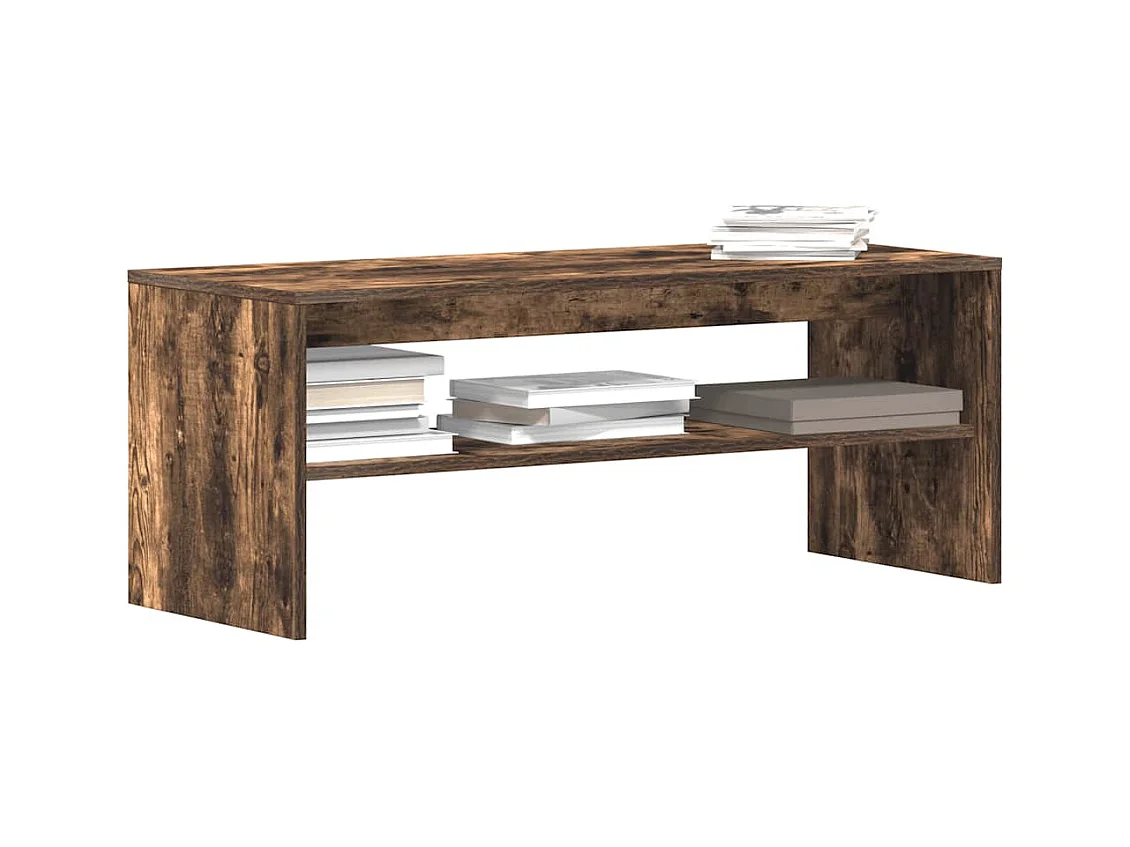 Mueble de TV madera contrachapada roble ahumado 100x40x40 cm