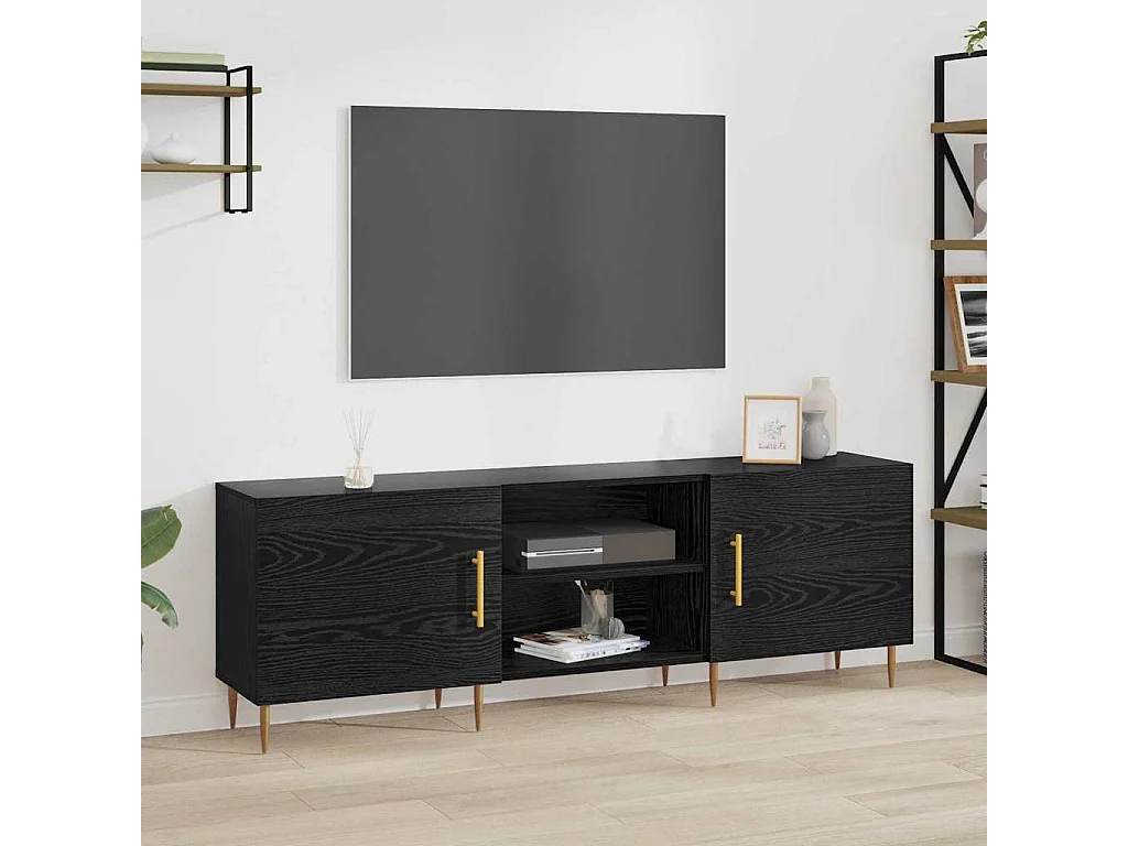 Meuble TV Chêne noir 150 x 30 x 50 cm Bois d'ingénierie