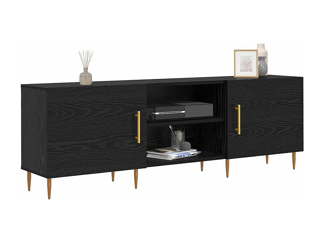 Meuble TV Chêne noir 150 x 30 x 50 cm Bois d'ingénierie