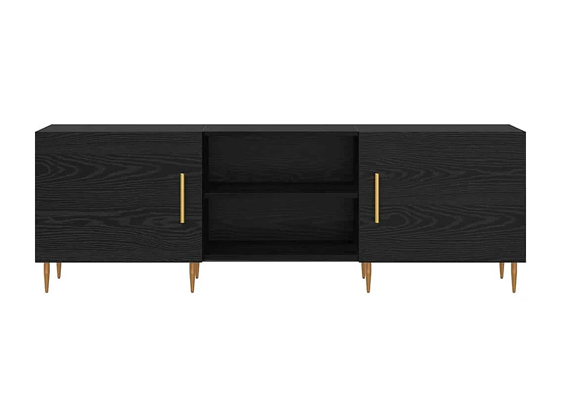 Meuble TV Chêne noir 150 x 30 x 50 cm Bois d'ingénierie