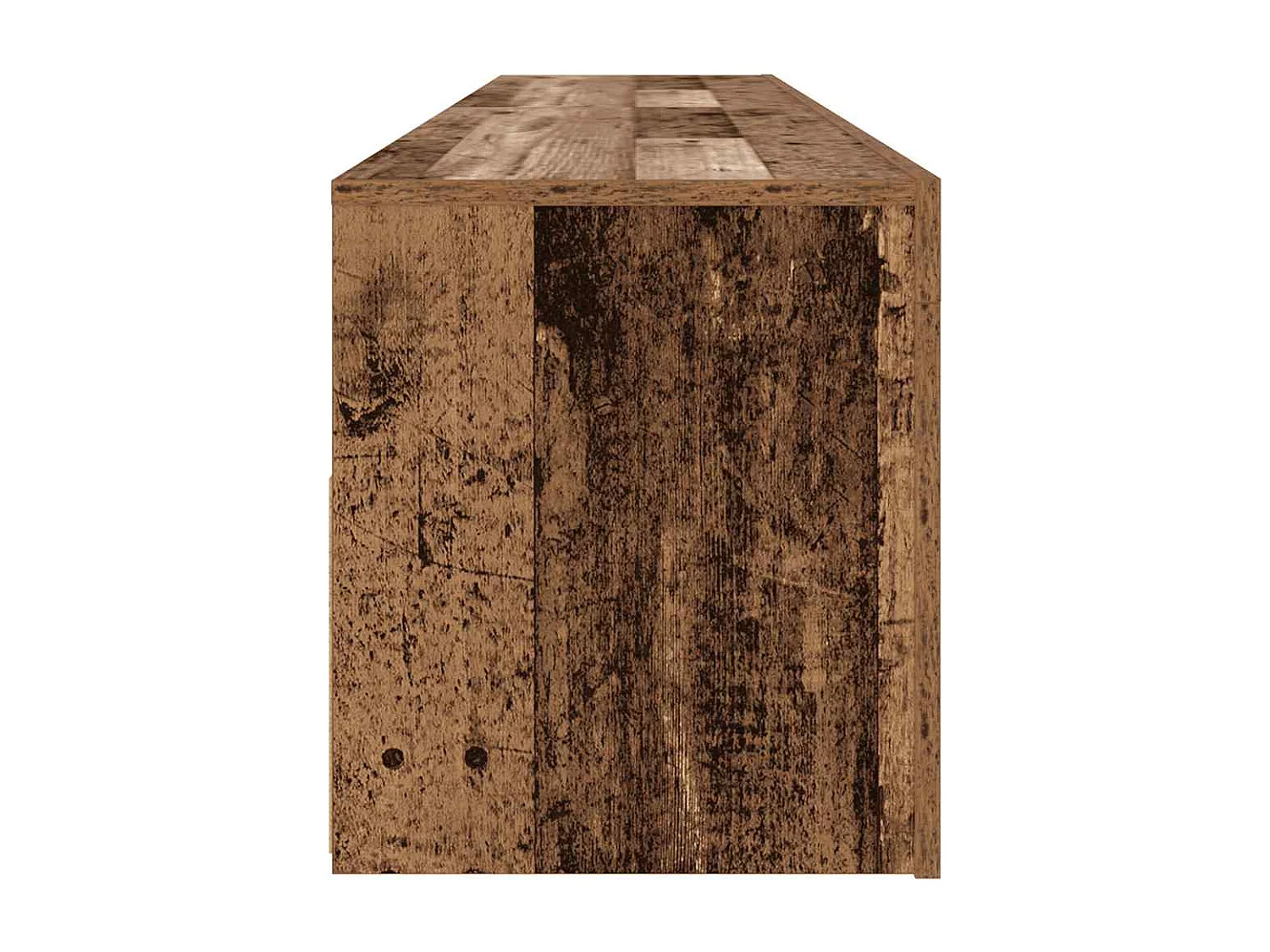 Meuble TV avec lumières LED vieux bois bois d'ingénierie