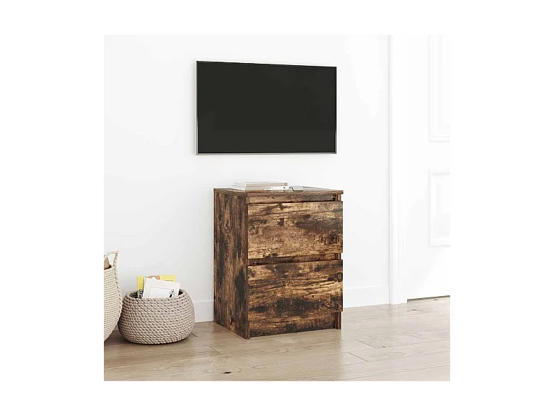 Mueble de TV de roble ahumado 40x35x54 cm Madera de ingeniería