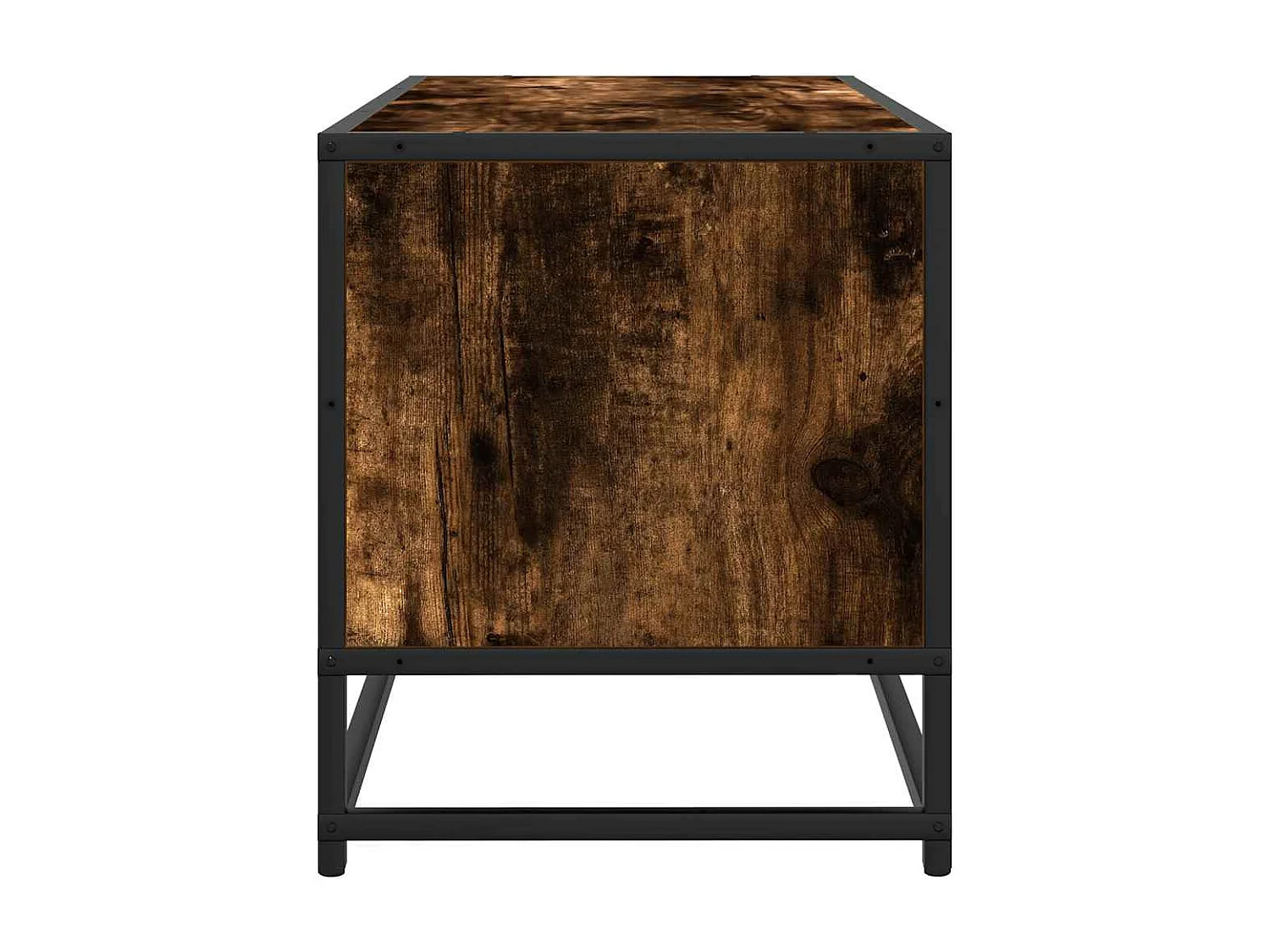 Mueble TV metal y madera ingeniería roble humo 80x34,5x40 cm
