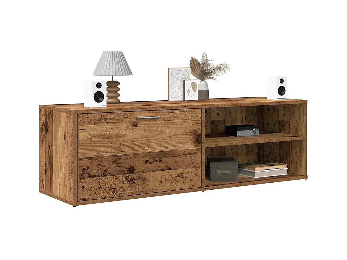 Meuble TV vieux bois 120x34x37 cm bois d'ingénierie