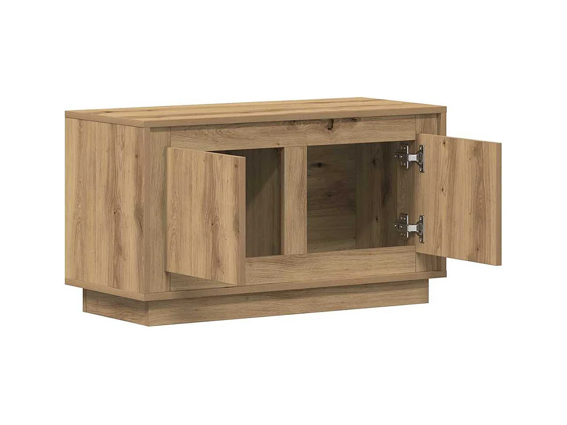 Meuble TV chêne artisanal 80 x 35 x 45 cm Bois d'ingénierie