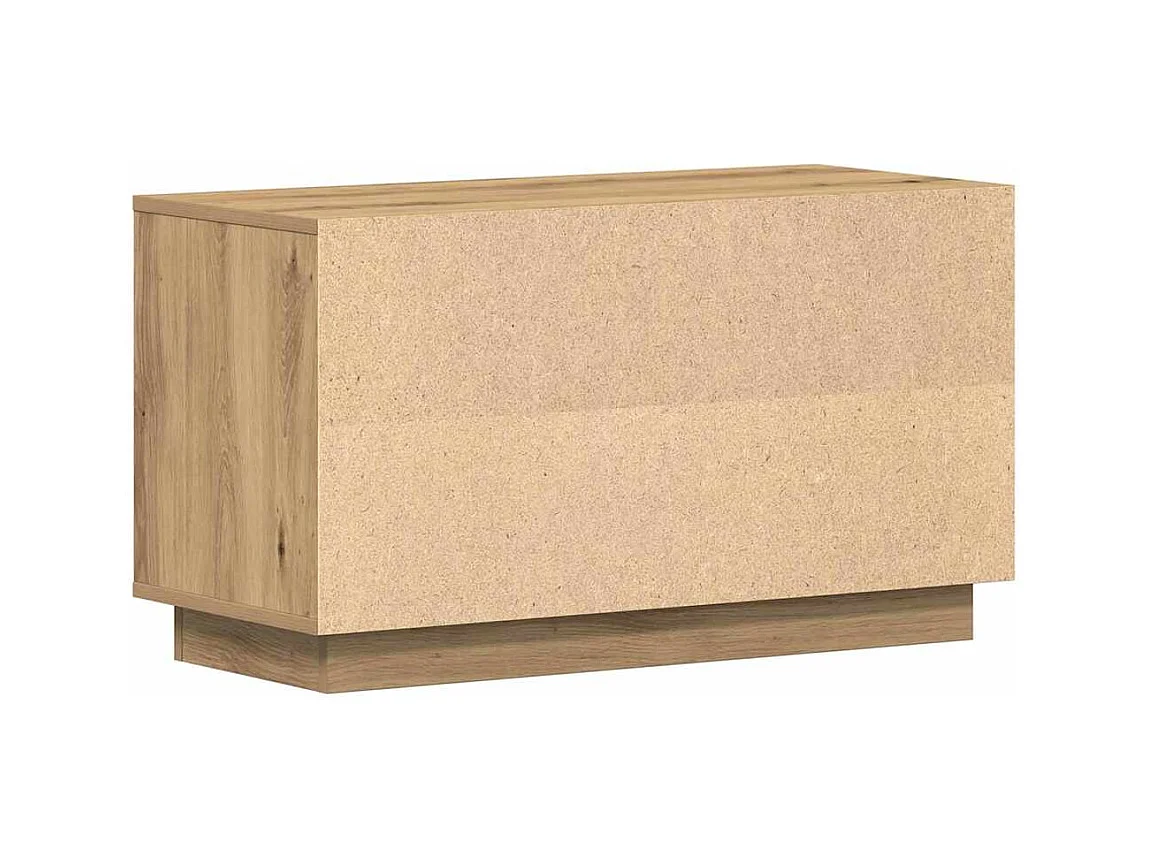 Meuble TV chêne artisanal 80 x 35 x 45 cm Bois d'ingénierie