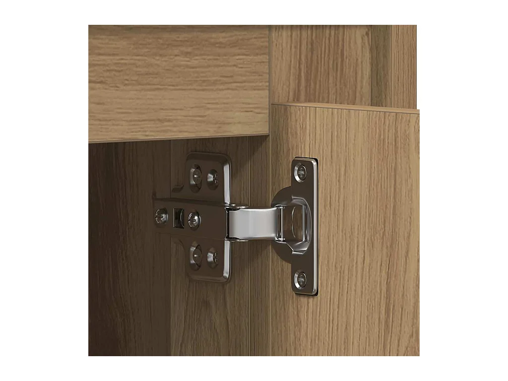 Meuble TV chêne artisanal 80 x 35 x 45 cm Bois d'ingénierie