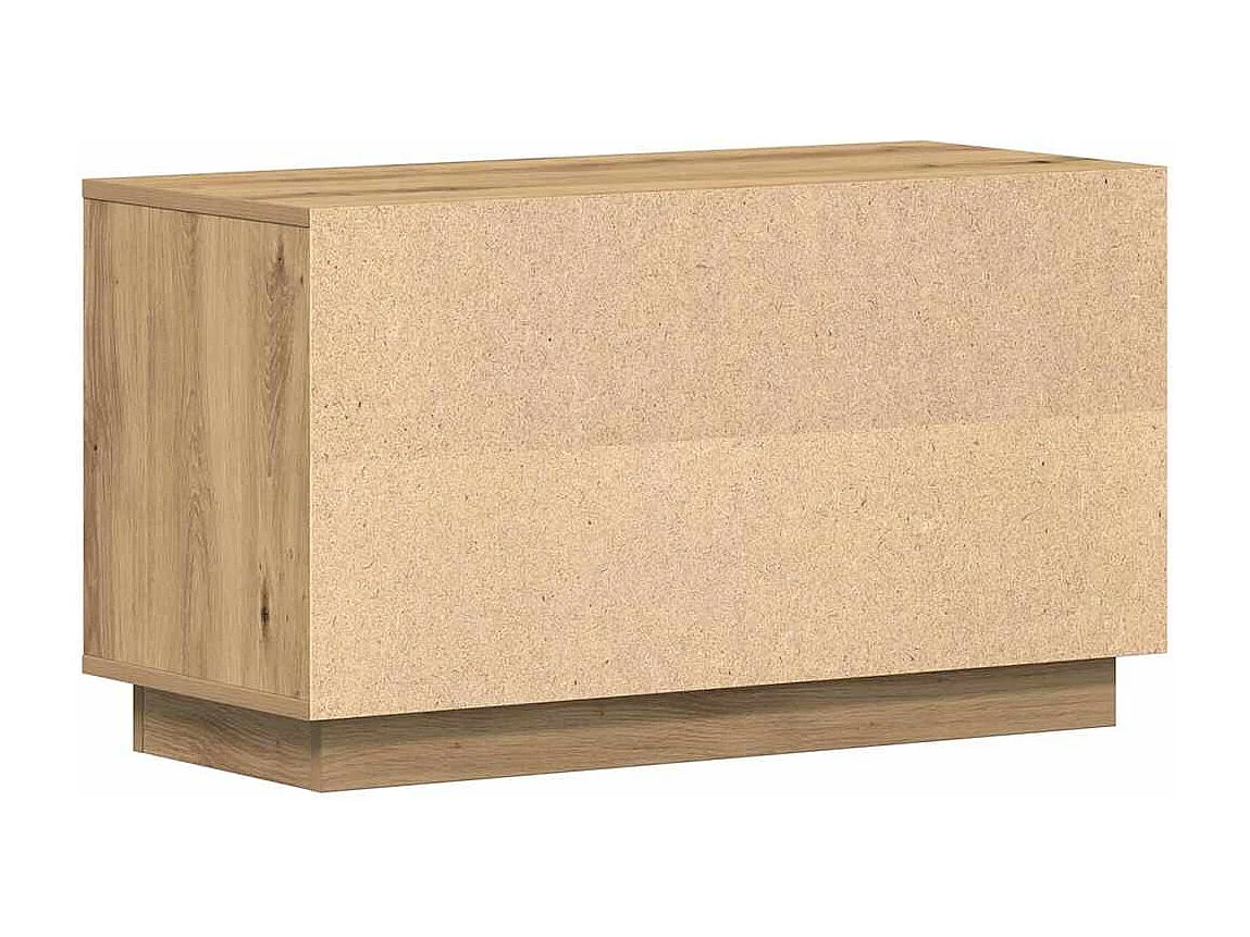 Meuble TV chêne artisanal 80 x 35 x 45 cm Bois d'ingénierie